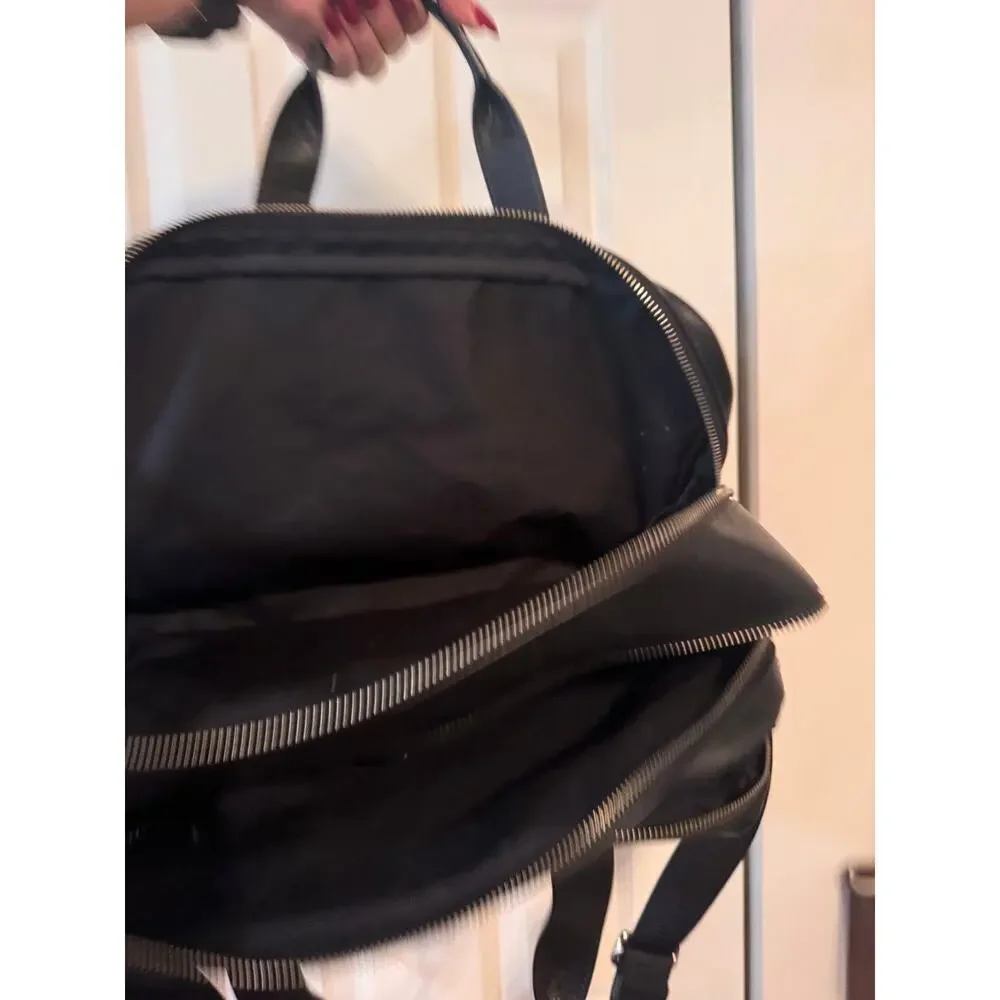 Vintage Coach Black Leather Laptop Bag